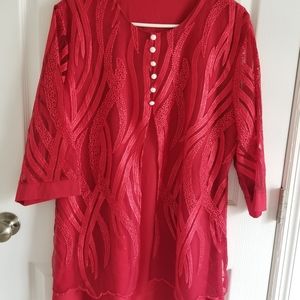 Red blouse
